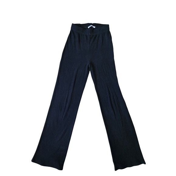 Reformation Pants - Reformation Pull on Ribbed Knit Flare Pants Cotton Organic Womens XS